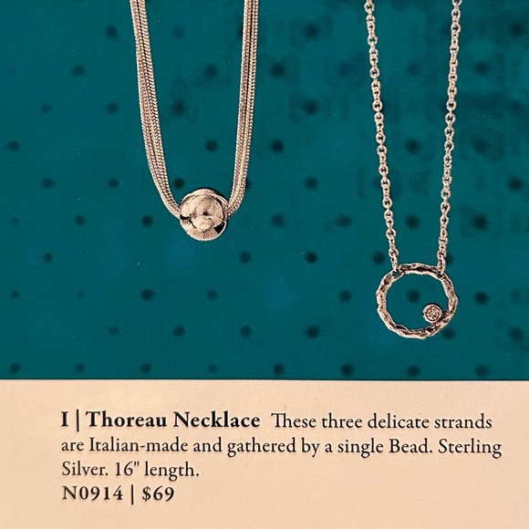 Silpada Thoreau Necklace Three strand .925 Silver - Picture 3 of 5